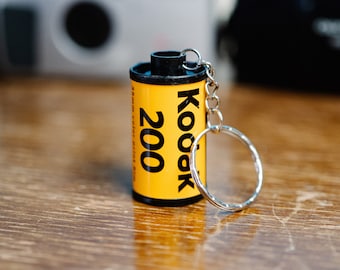 Porte-clés Kodak Film | Porte-clés jaune | | de film Canister | de photographie argentique 35 mm | vintage Cadeau pour un photographe