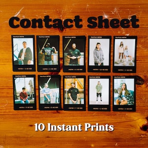 Custom Instax Mini Prints | Personalise Genuine Fujifilm Film Instant Prints with your Digital Photos Contact Sheet