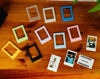Molduras magnéticas para fotos Instax Mini | Moldura magnética para geladeira para filme Fujifilm Instax Mini | Pacote com 3, 5 ou 10 unidades | Cores pastel
