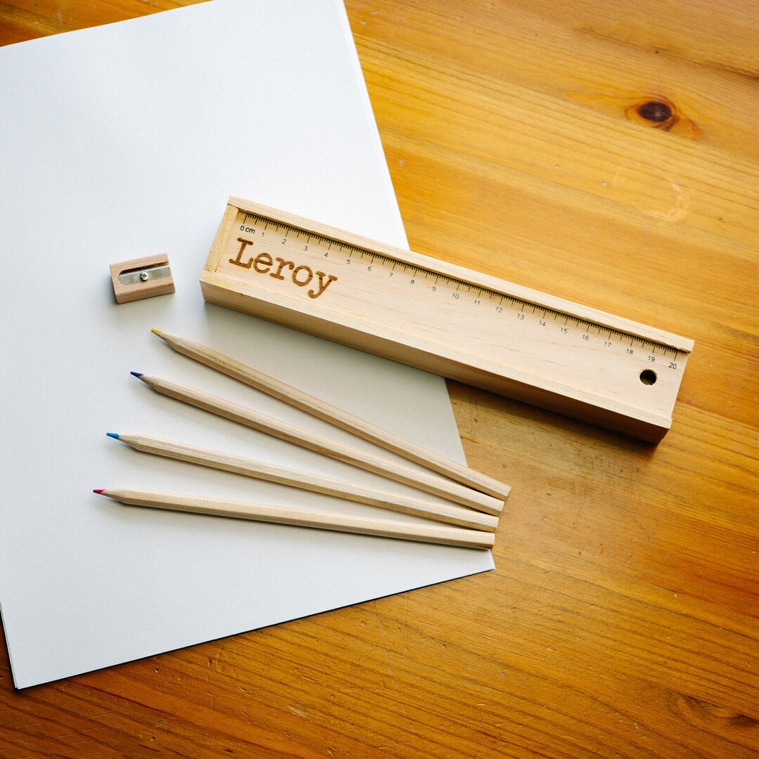 Personalised Pencil Case Back to School Colouring Pencils 12 Colours ...