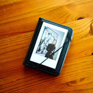 Instax Mini Photo Album | Burnt Black Leather | Personalised Memory Book | Custom Photo Prints | Gift for Her | Couples Photo Album