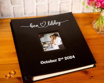 Personalized Wedding Photo Album: Extra Large Faux Leather Keepsake (400 Photos)