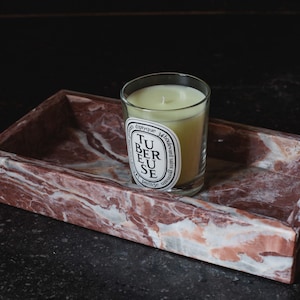 Melange Red Marble Rectangular Tray | Marble Accessories | Luxury Gifts | Homeware | Interiors | Design Products | Marble box