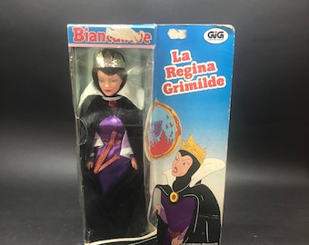 Supersällsynt italiensk Snövits onda häxdocka. Disney. Ny i låda.