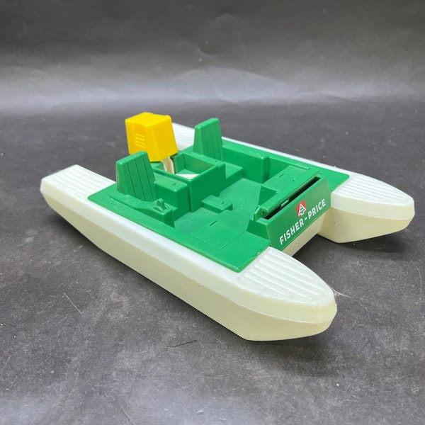 Frisher Price Adventure People : Pontoon boat from the Wilderness Patrol set (307) . (1976-1979)