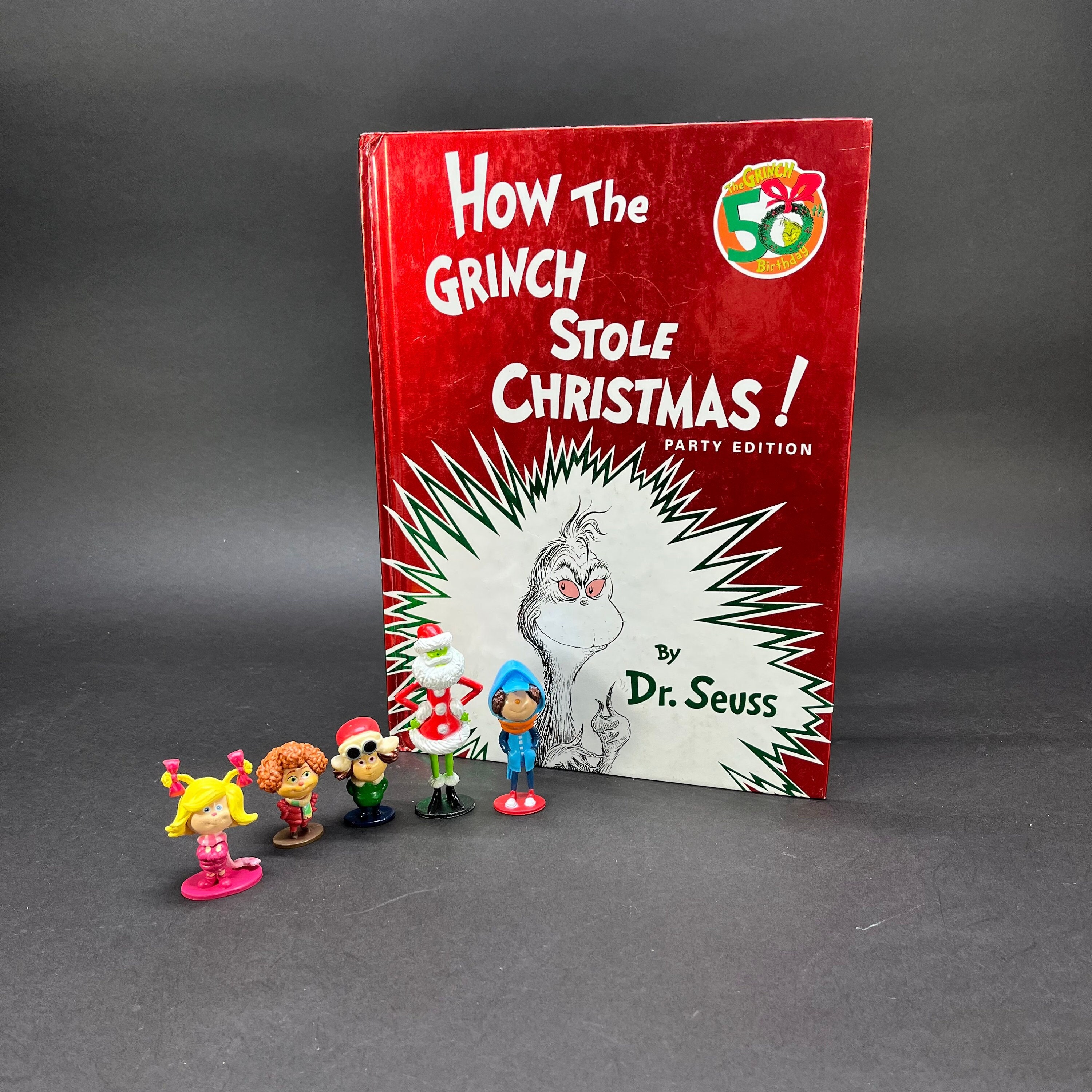 Libro: Cómo el Grinch se robó la Navidad del 50 aniversario. + 5 Figuras  extra. - Etsy México, image size:3000x3000