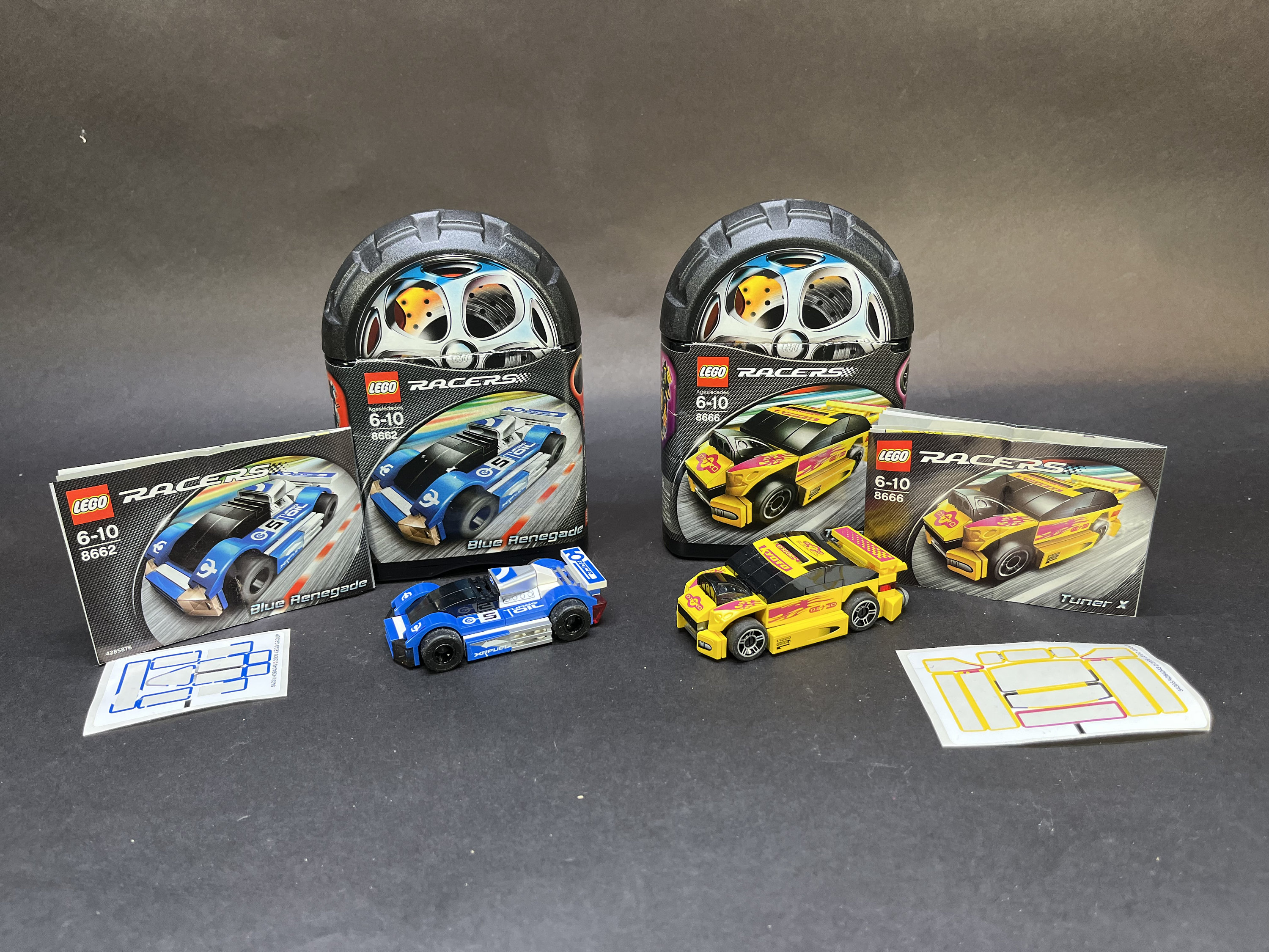 Pair of Lego Racers: Blue Renegade (8662) and Tuner X (8666) 100