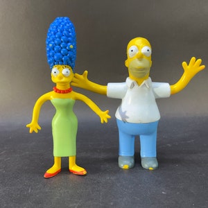 The Simpsons bendy figures : Marge and Homer. Jesco 1990.