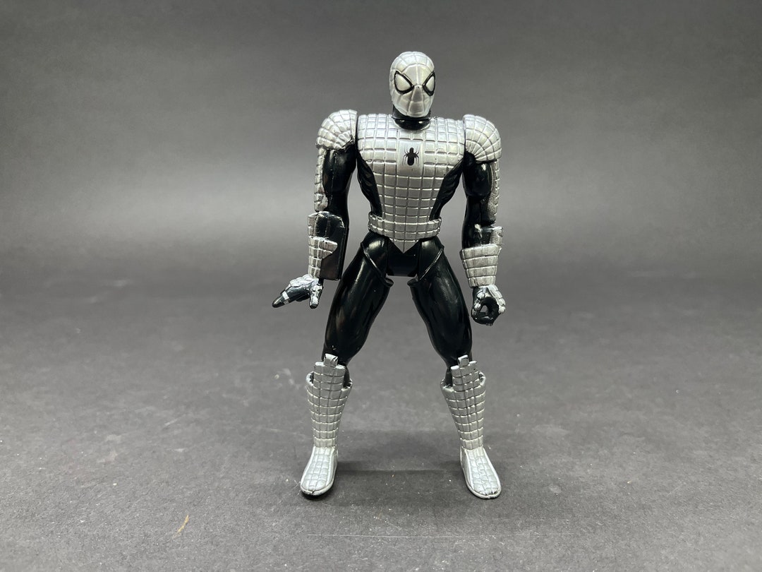 Spiderman the Animated Series Action Figure Silver Armor Spiderman