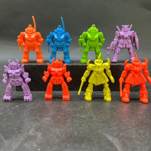 Lot of 8 vintage Keshi Godam pencil toppers.  80s