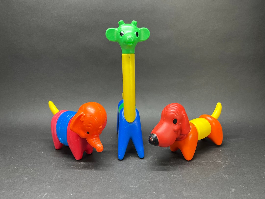 Vintage Tupperware Animal Toys. All 3 Complete Etsy