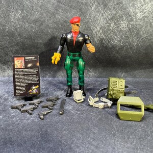 Figura de acción de Rambo: Fuerza de la Libertad: Gripper. Completa con ficha. Coleco, 1985.