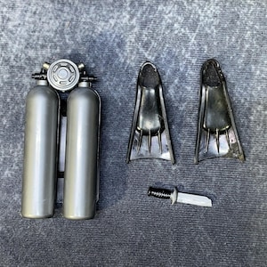 Gi Joe (12 inches) Action figure accessory set : Frogman, Hasbro 1964-66. adventure team.