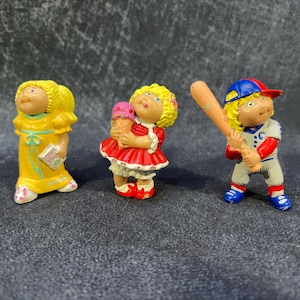 Cabbage Patch kids pvc figure : Lot of 3 figures. 1984.