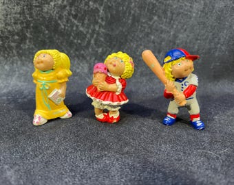 Cabbage Patch kids pvc figure : Lot of 3 figures. 1984.