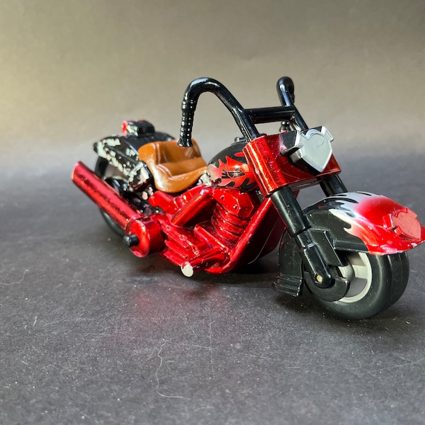 Vintage Biker Mice from Mars Throttle bike. Rare red chrome variant from gift set. Galoob 1994.