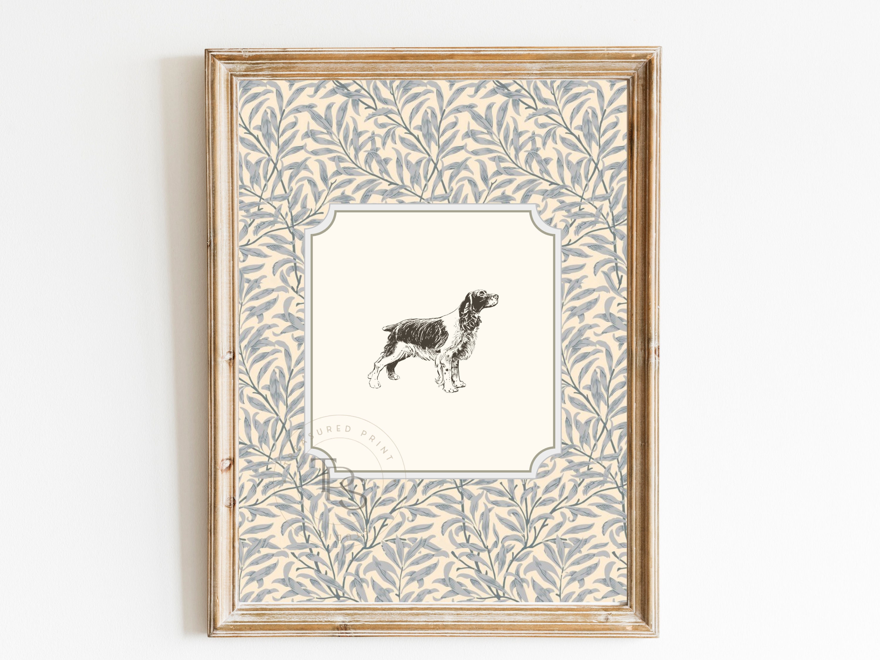 Spaniel Vintage Print Nursery • English Cocker Dog Nursery Art ...