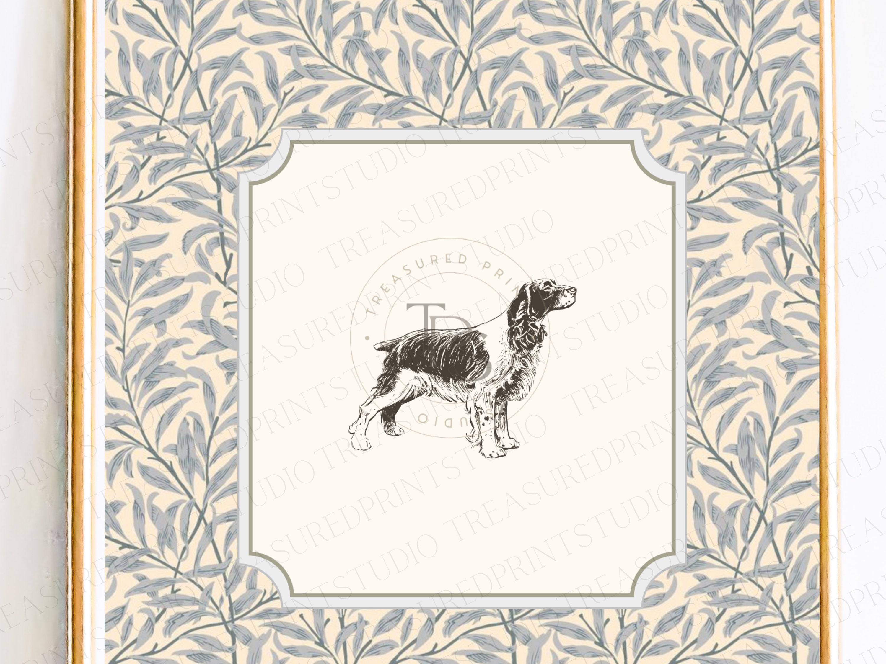 Spaniel Vintage Print Nursery • English Cocker Dog Nursery Art ...