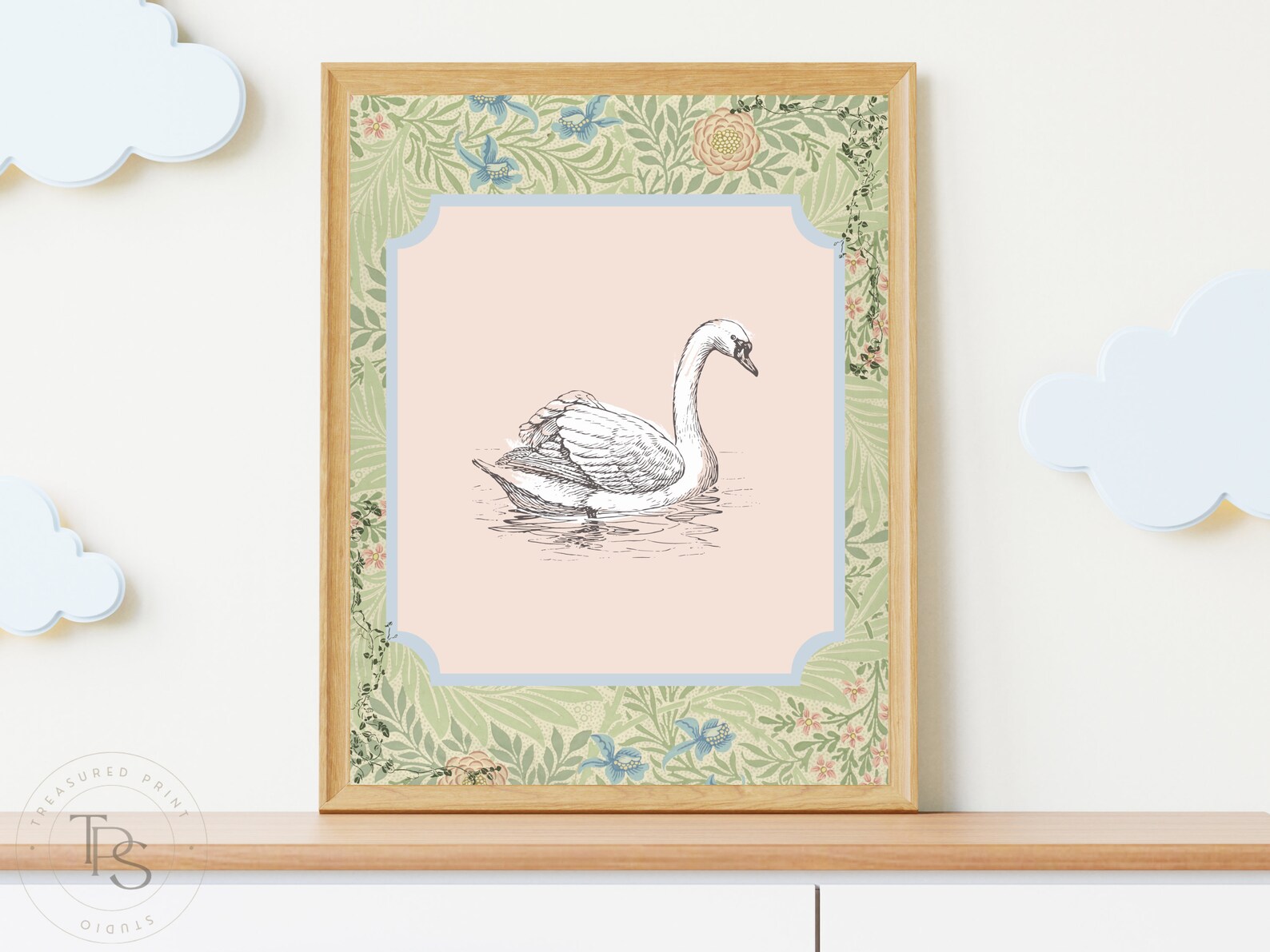 Swan Print Nursery Decor • Swan Nursery Art • Printable Wall Art ...