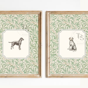 Dog Vintage digital Print Nursery Decor • Labrador Retriever  Printable  •  Pastel Vintage Floral • Nursery Wall Grandmilennial Art Girl