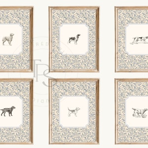 Dog Vintage Print Nursery Prints Set of 6