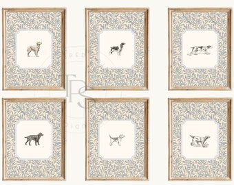 Dog Vintage Print Nursery Prints Set of 6