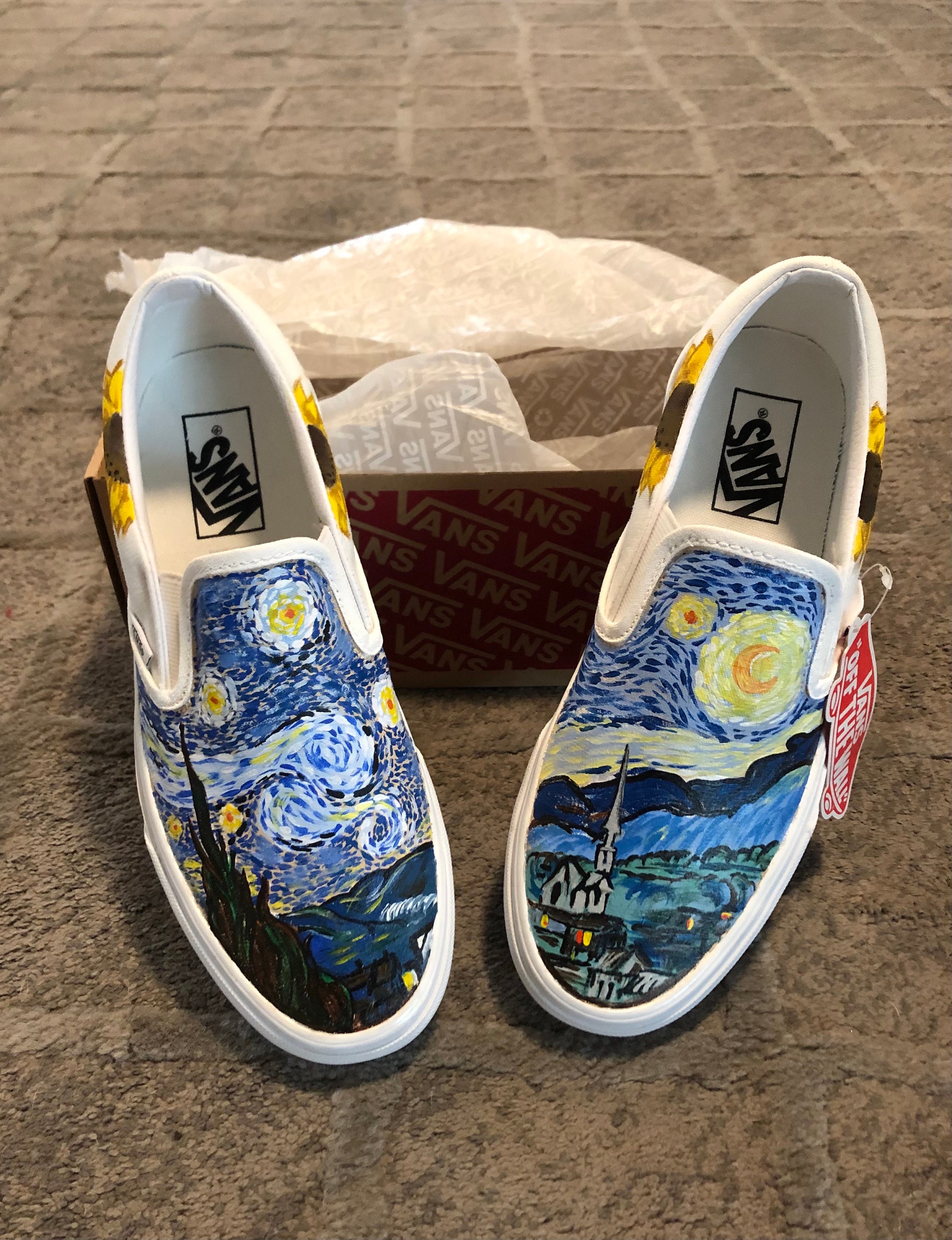 starry night custom vans