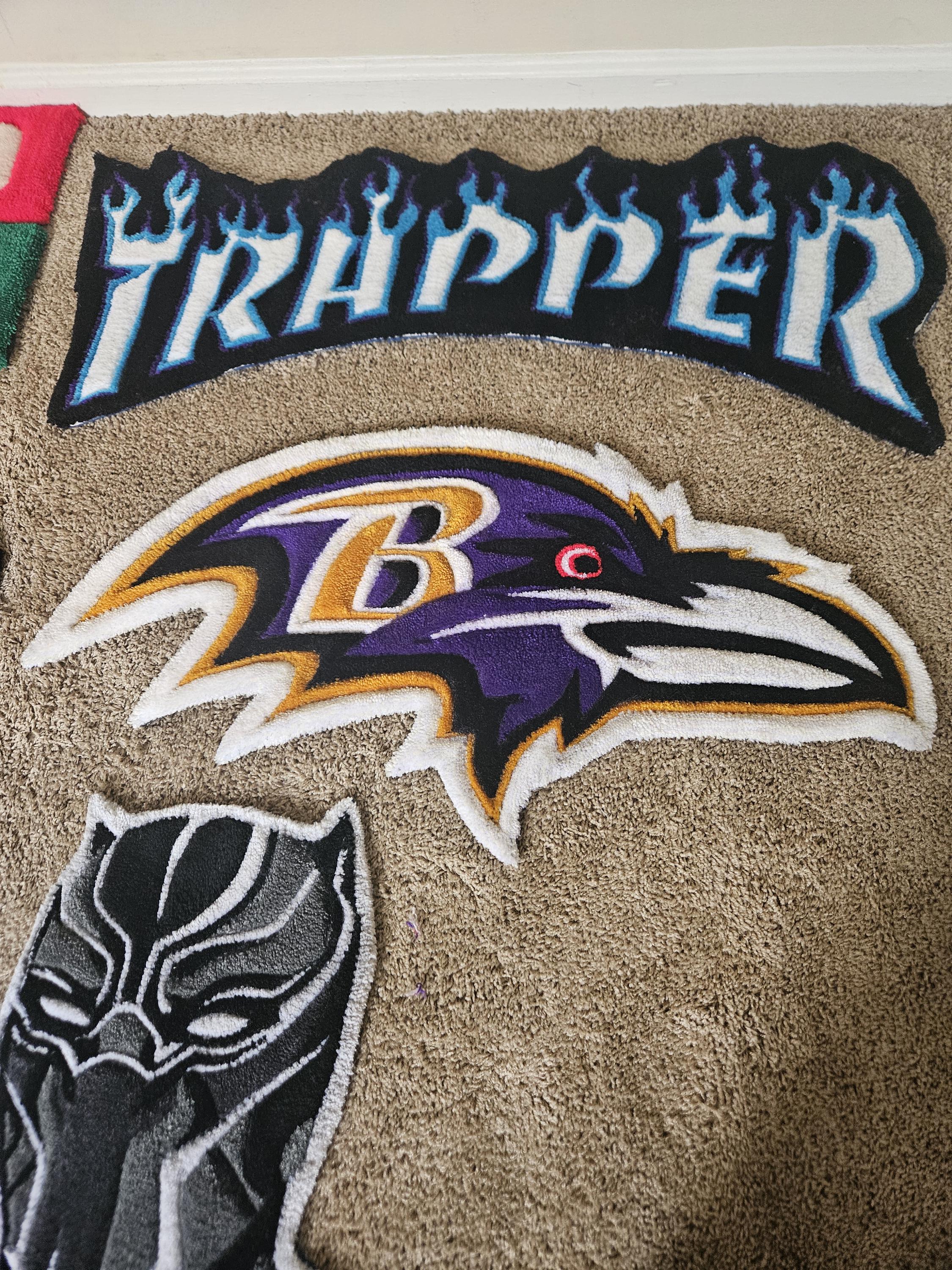 Custom Raven Football Rug - Etsy