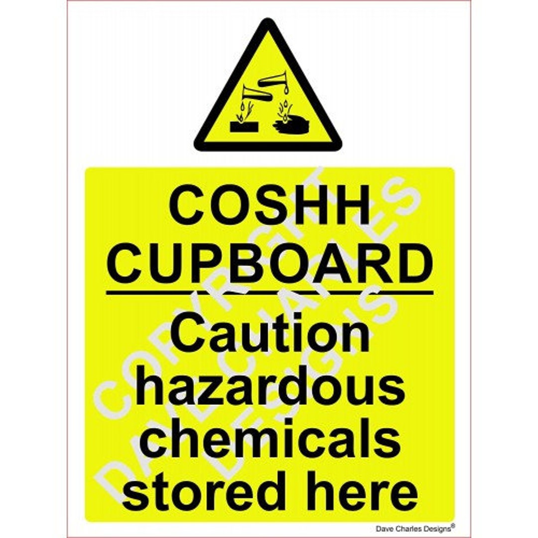 COSHH Cupboard Safety Sign Etsy