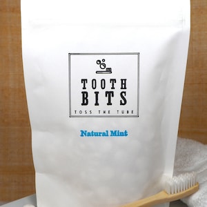 TOOTH BITS Natural Mint Toothbrushing Tablets: Prebiotic Oral Care