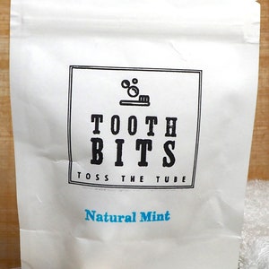 TOOTH BITS Natural Mint Toothbrushing Tablets: Prebiotic Oral Care