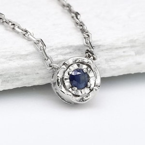Natural Sapphire Pendant, 18K Gold Sapphire Pendant, 18K Gold Necklace, Gift For Her, September Birthstone, Real Sapphire Necklace, Gold