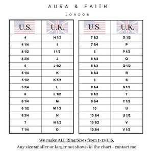 Puede incluir: Un gr&aacute;fico que muestra los tama&ntilde;os de los anillos en tallas de EE. UU. y del Reino Unido. El gr&aacute;fico enumera los tama&ntilde;os del 4 al 10 3/4 en tallas de EE. UU. y del H 1/2 al O en tallas del Reino Unido.