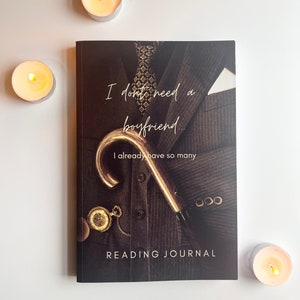 Beautiful Reading Journal | Boyfriend Book Journal | Book Review Log | Perfect Gift For Book Lovers | 100 Entries | Note This
