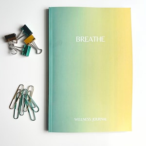 Breathe | Beautiful Daily Wellness Journal | Guided Mental Health Journal | Self Care Log | 12 weeks | Note This
