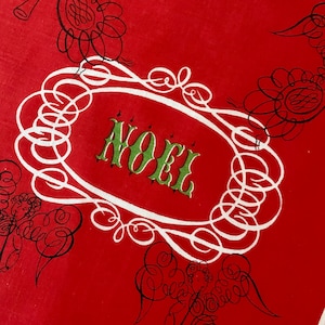 Tammis Keefe Designer Hanky  Christmas Themed Noel