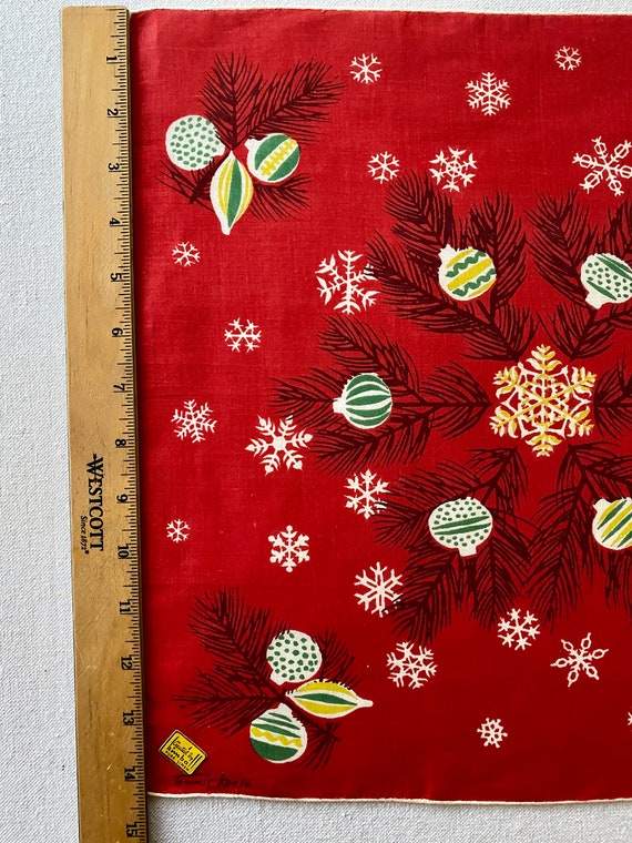 Tammis Keefe Designer Hanky  Christmas Themed Sno… - image 4