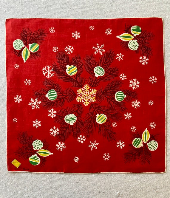 Tammis Keefe Designer Hanky  Christmas Themed Sno… - image 3