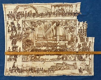 The Coronation of Queen Victoria 1838 Hanky