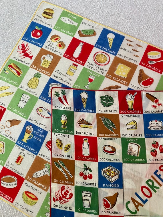 American Mid Century Novelty Hanky Calories