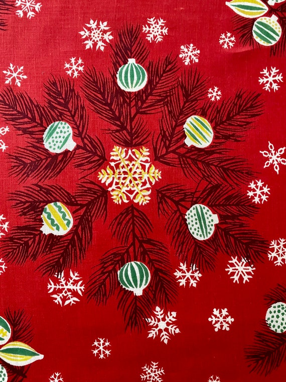 Tammis Keefe Designer Hanky  Christmas Themed Sno… - image 1