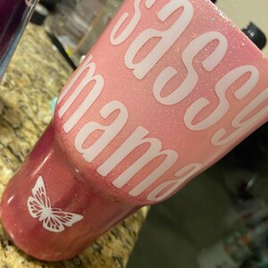 Personalized 30oz Glitter Tumblers with Name