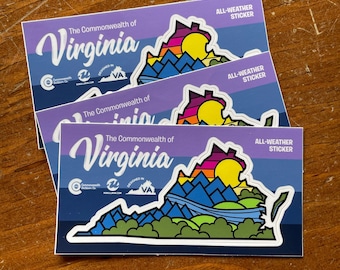 Virginia State Lines Sticker