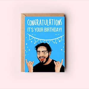 Post Malone Birthday Card Digital - Etsy