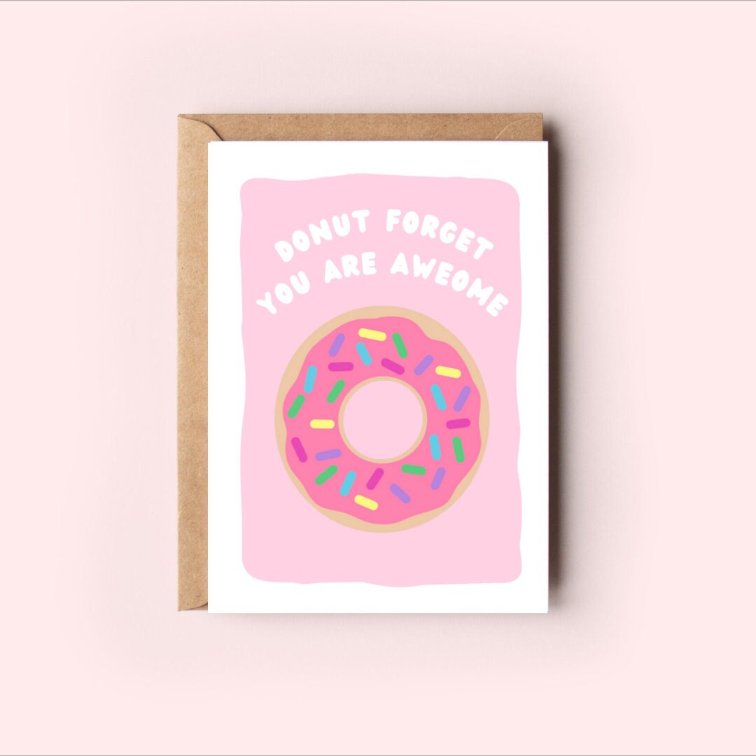 Donut Forget How Awesome You Are Kids Printable Valentines - Etsy