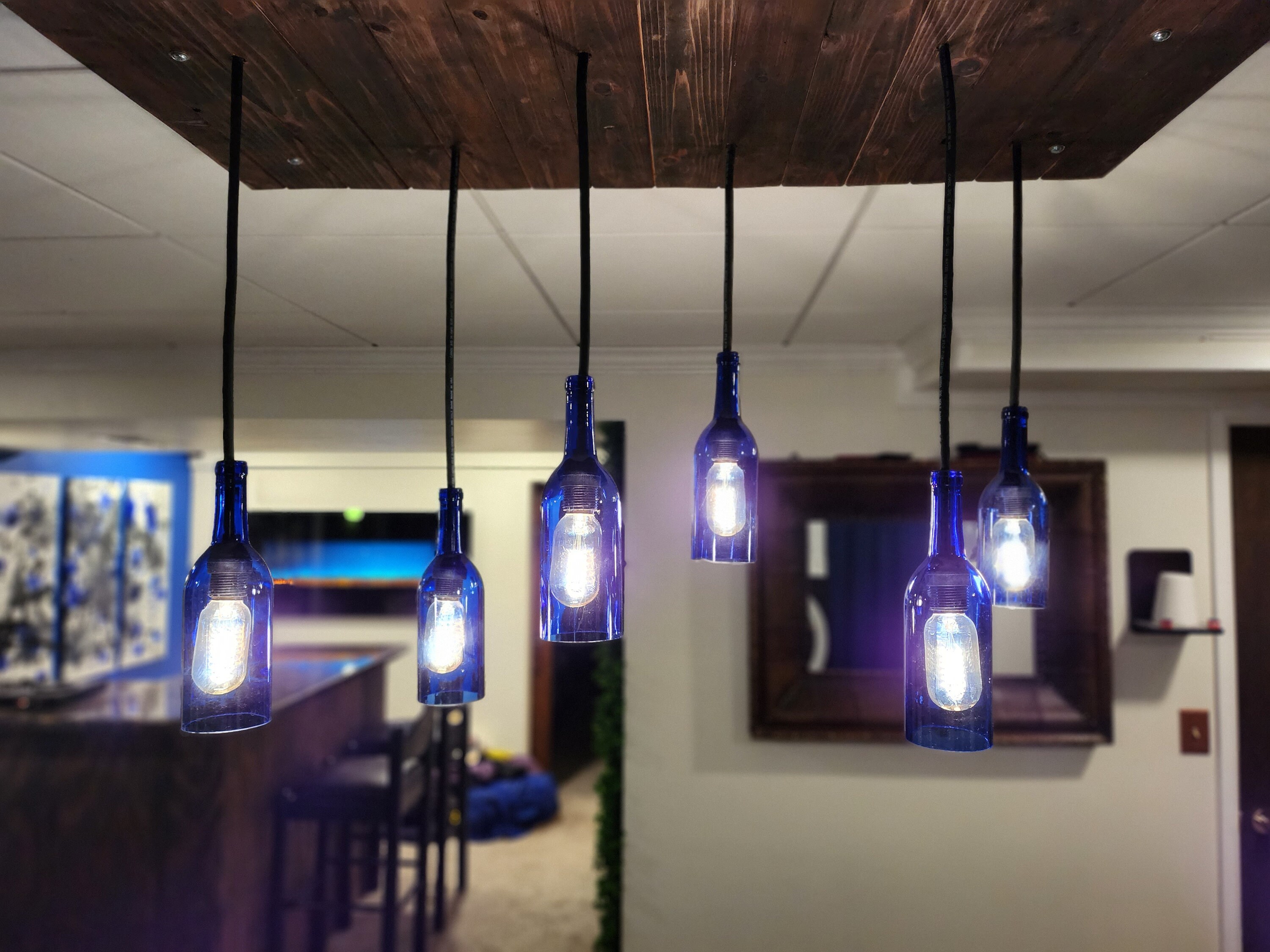 Liquor online bottle chandelier