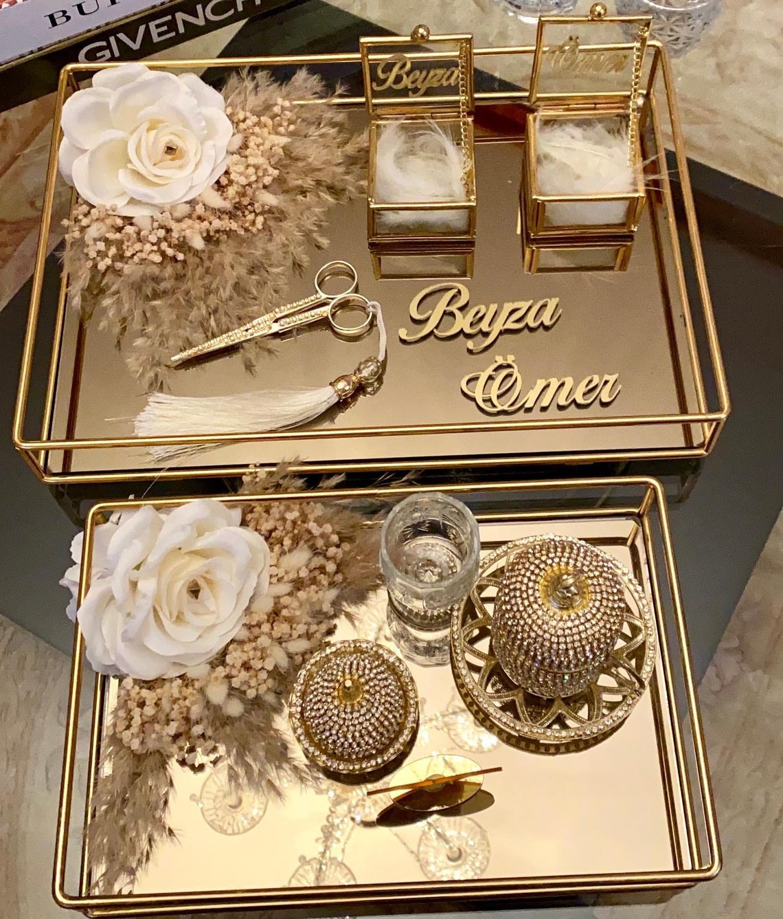 Personalized Engagement Tray Set Nikkah Tray Customzed Etsy UK