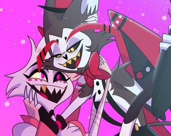 Impresión de polvo de ángel y cáscara de 11 x 17 / Póster de Hazbin Hotel1