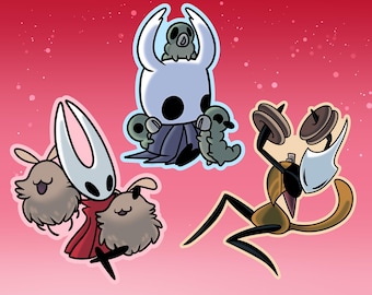 Pegatinas de Hollow Knight y Silksong
