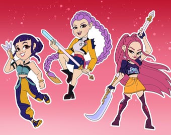 Pegatinas de cazadores de demonios del Kpop